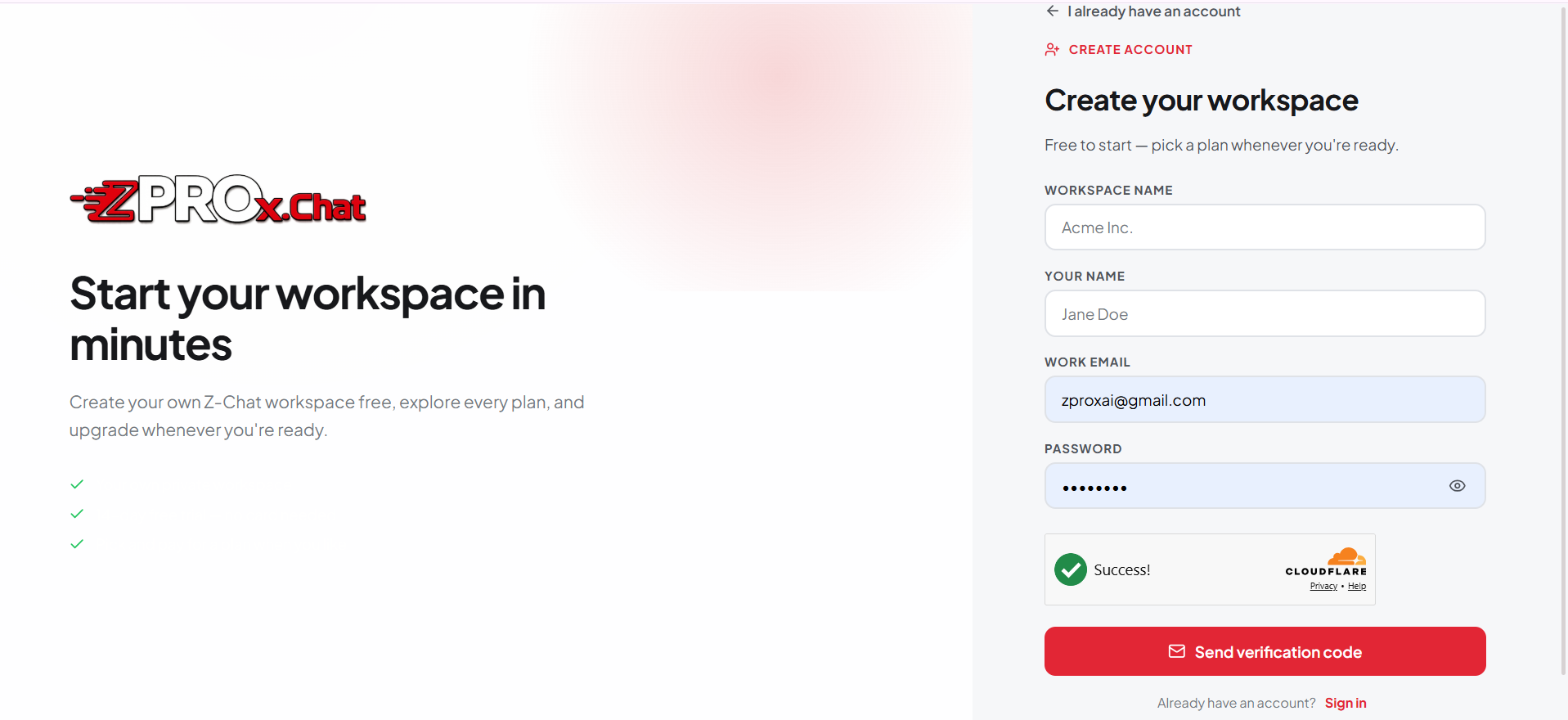 Figure 1. Create your workspace